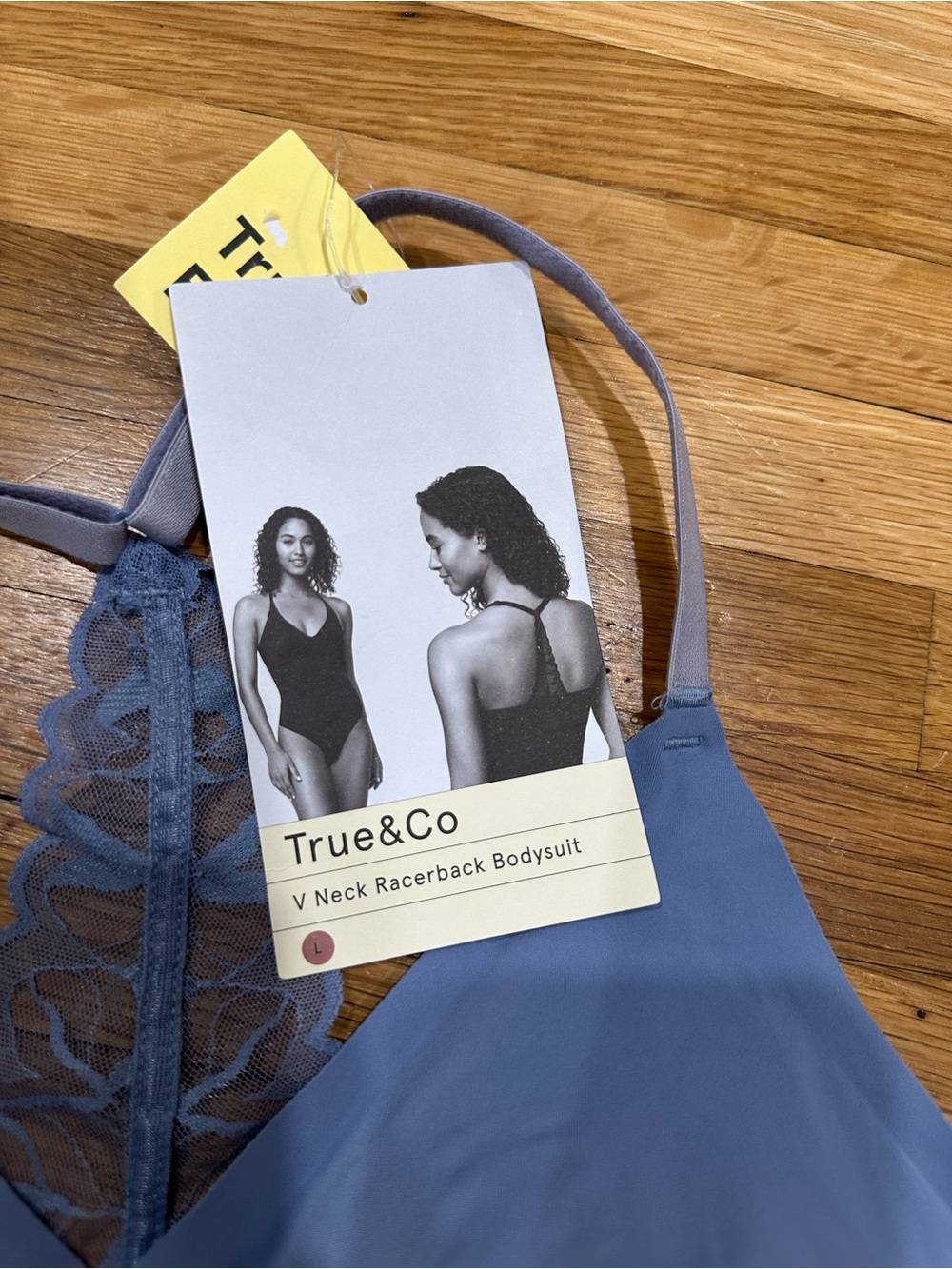 True & Co. Racerback V-Neck Bodysuit - Picture 8 of 8